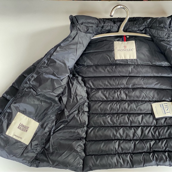 Kid’s Boys or Girls Moncler Longue Saison Jacket Navy Size 8 💯 Authentic - Picture 5 of 5